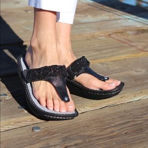 Algeria Carina Black Rope Sandal